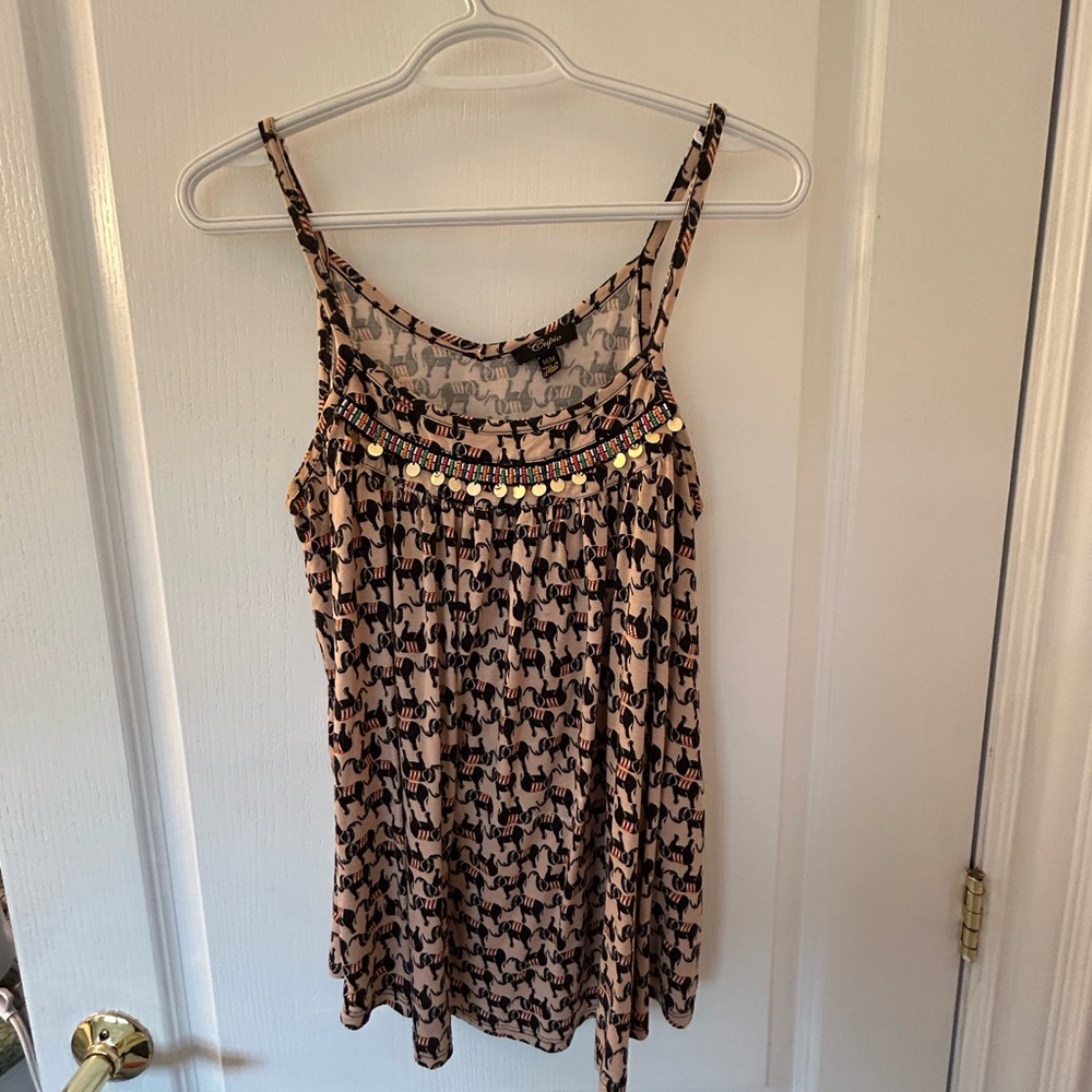 Cupio Black and White Patterned Top